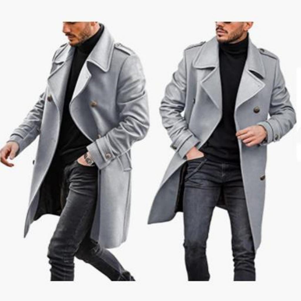 Thicken Warm Wool Blended Men's Overcoat Autumn Winter Casual Men Jacket Outerwear For Dropshipping Wholesale