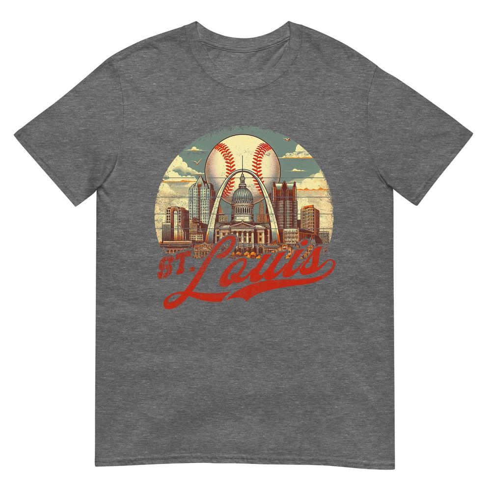 Vintage St Louis Skyline Gameday Retro Baseball TShirt