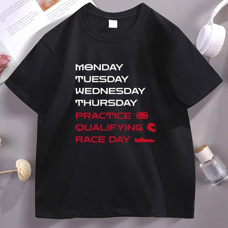 Funny Race Day Racing Graphic T Shirts Women Casual Crewneck Cotton Short Sleeve Tshirt Pullover Soft Breathable Tshirt Clothes