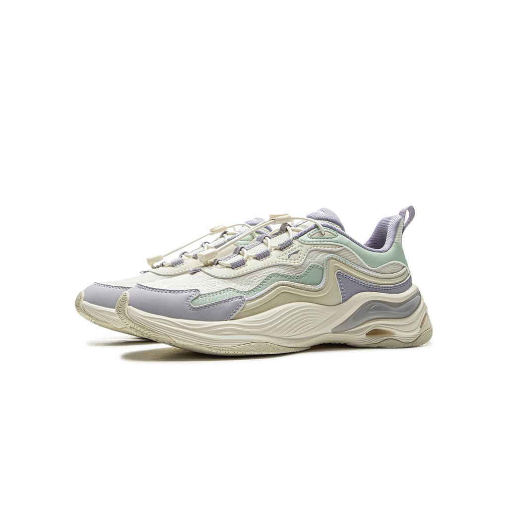 Li Ning Kids Sports Lifestyle Series Yun Chuan Fashion Versatile Low-Top Casual Shoes Kids Sneakers Gel-Yellow Cream-White Purple-Smoke-Blue YKCV014-2