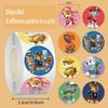 500pcs/lot Paw Patrol Stickers Rolling Animal Roll Stickers Small Cute Game Sticker DIY Gift Sealing Label Decoration Creative