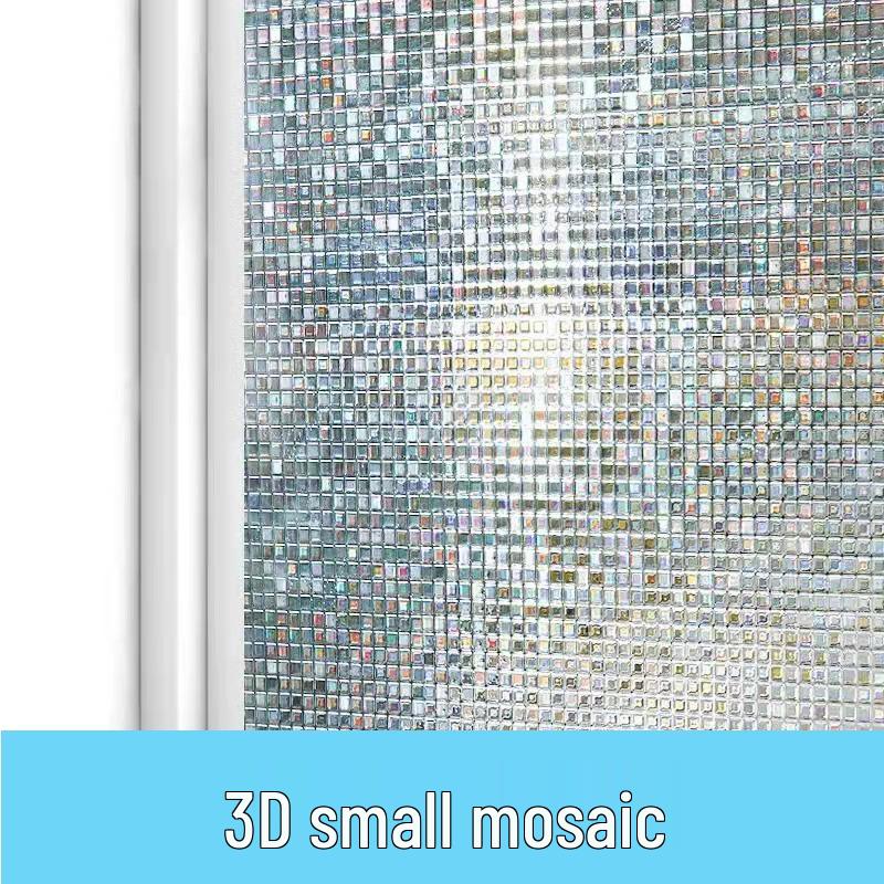 Iridescent Tulip Static Cling Window Film - Frosted Sunshade & Heat Insulation