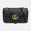 [Pre-Owned] Gucci GG Marmont Small Matelassé Shoulder Bag 'Black' - Good #YYN34G