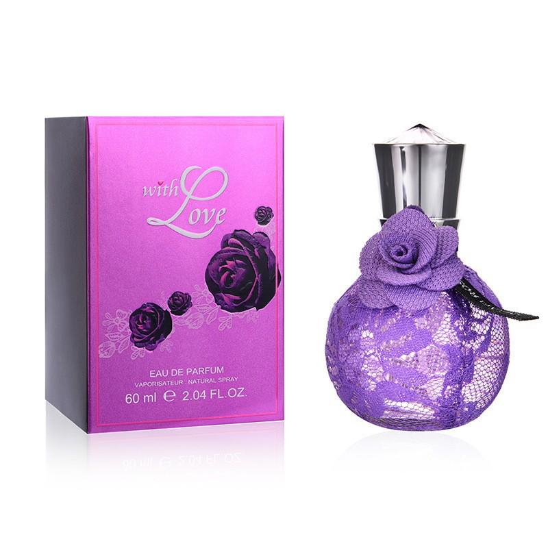 Cross Lace Rose Women's Perfume 60ml - Long-lasting Fresh Floral Fruity Scent, Temptation of Love Goddess Fragrance