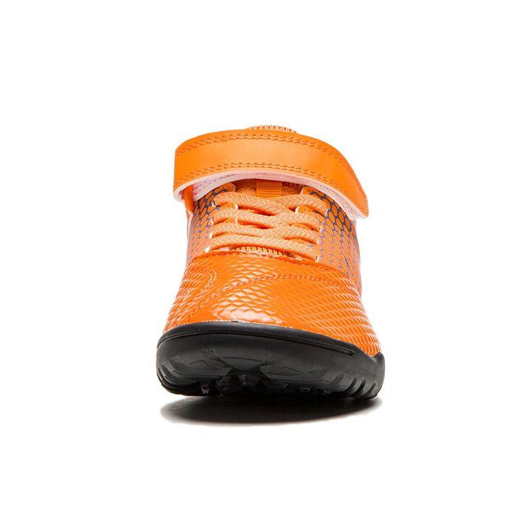 Li Ning Kids Assault Velcro Non-Slip Shock Absorbing Durable Lightweight Low-Top Soccer Shoes Kids Soccer Shoes Blue Orange YKGS004-1