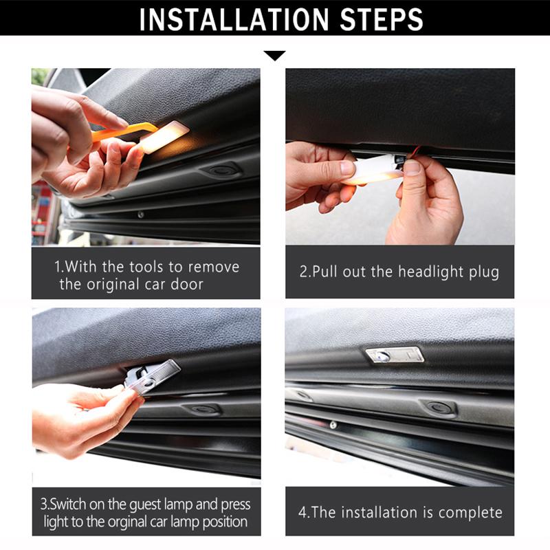 2PCS LED Car Door Light Laser Projector Decorative Lamp For Benz GLK X204 2008-2015 AMG A B Class W168 W169 W245 Auto Accessorie