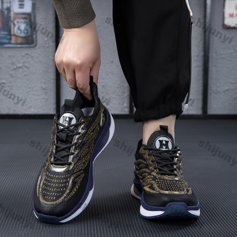 Mode Herrenschuhe 2025 Frühling Herbst Neue Mode Atmungsaktive Mesh-Sneaker Komfort Rutschfest Freizeitschuhe Übergröße Herren Laufschuhe