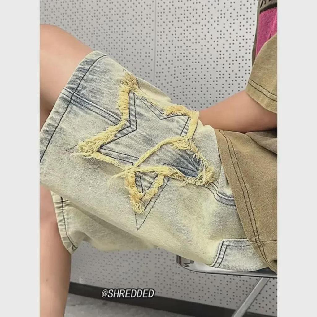 Men's Retro Casual Denim Shorts - Trendy Summer Hong Kong & Japanese Style