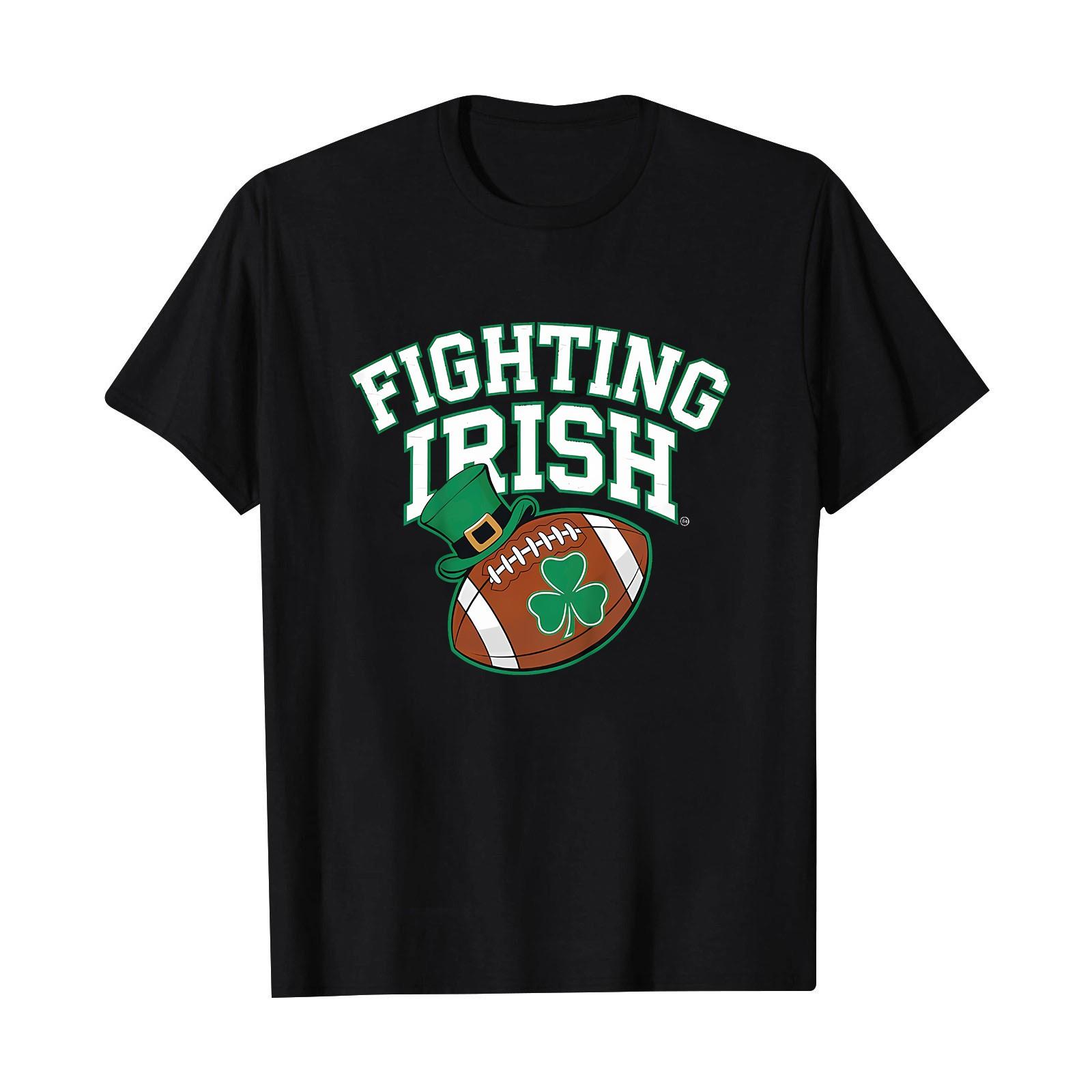 

Женская ул.. Футболка с коротким рукавом и принтом команды регби ко Дню Патрика M чёрный