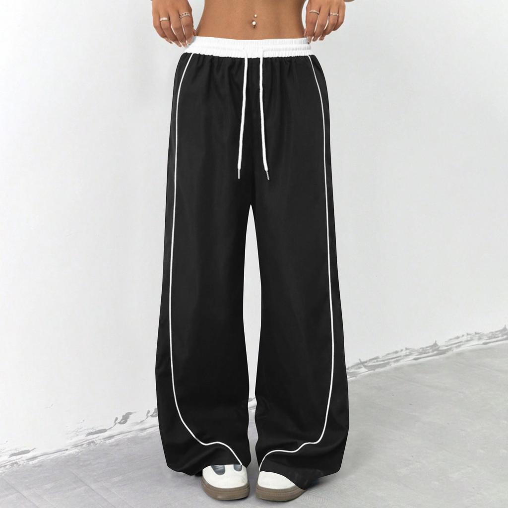 Women's Waterproof Quick Drying Paratrooper Pants, Wide Leg Pants, Solid Color Casual Sports Pants