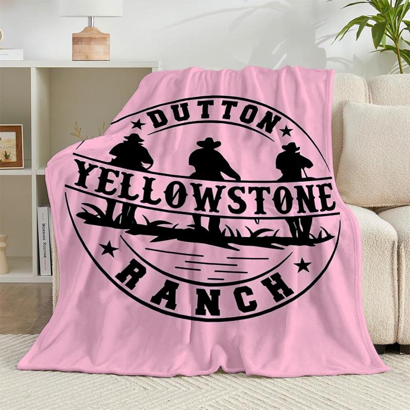 1PC Western Adventure Romance Flannel Blanket Gift, Suitable for Both Men And Women, Soft Ideal for Beds And Sofa, Birthday Or Christmas Gift
