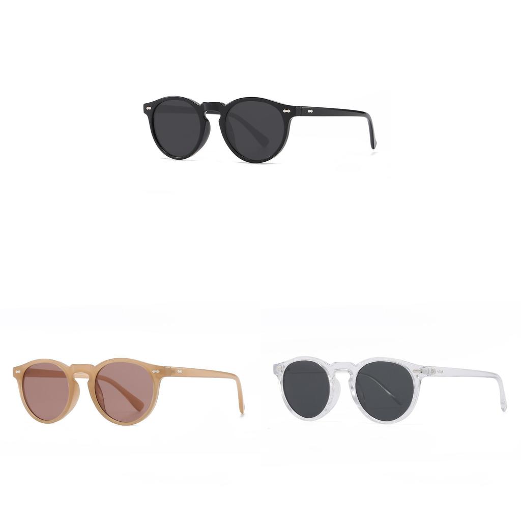 Classic Round Sun Glasses With Polarized Pc Lenses For Travel And Casual Wear