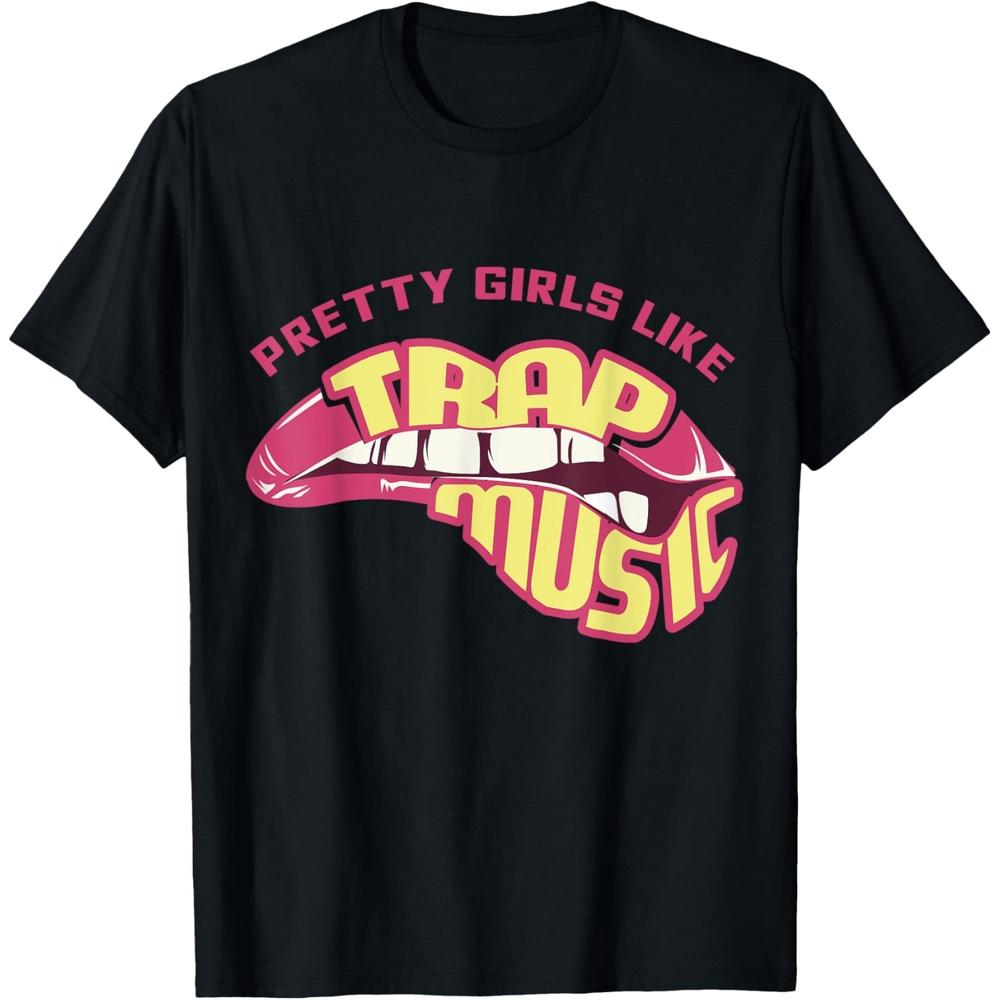 Pretty Girls Like Trap Music Trap Music Tee Hip Hip EDM T Shirt XS чёрный