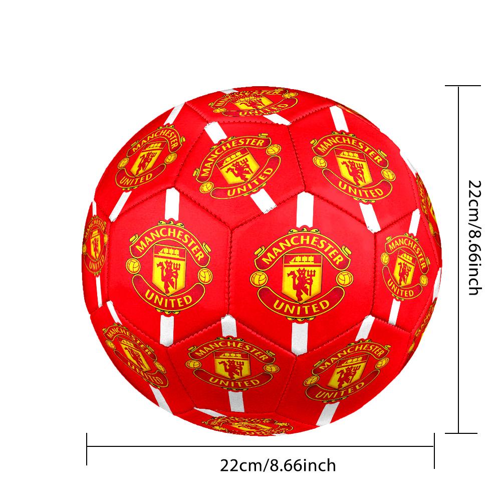 Manchester Crest Size 5 Soccer Football Machine-Stitched Indoor/Outdoor Training and Matches Unique Gift for Soccer Lovers