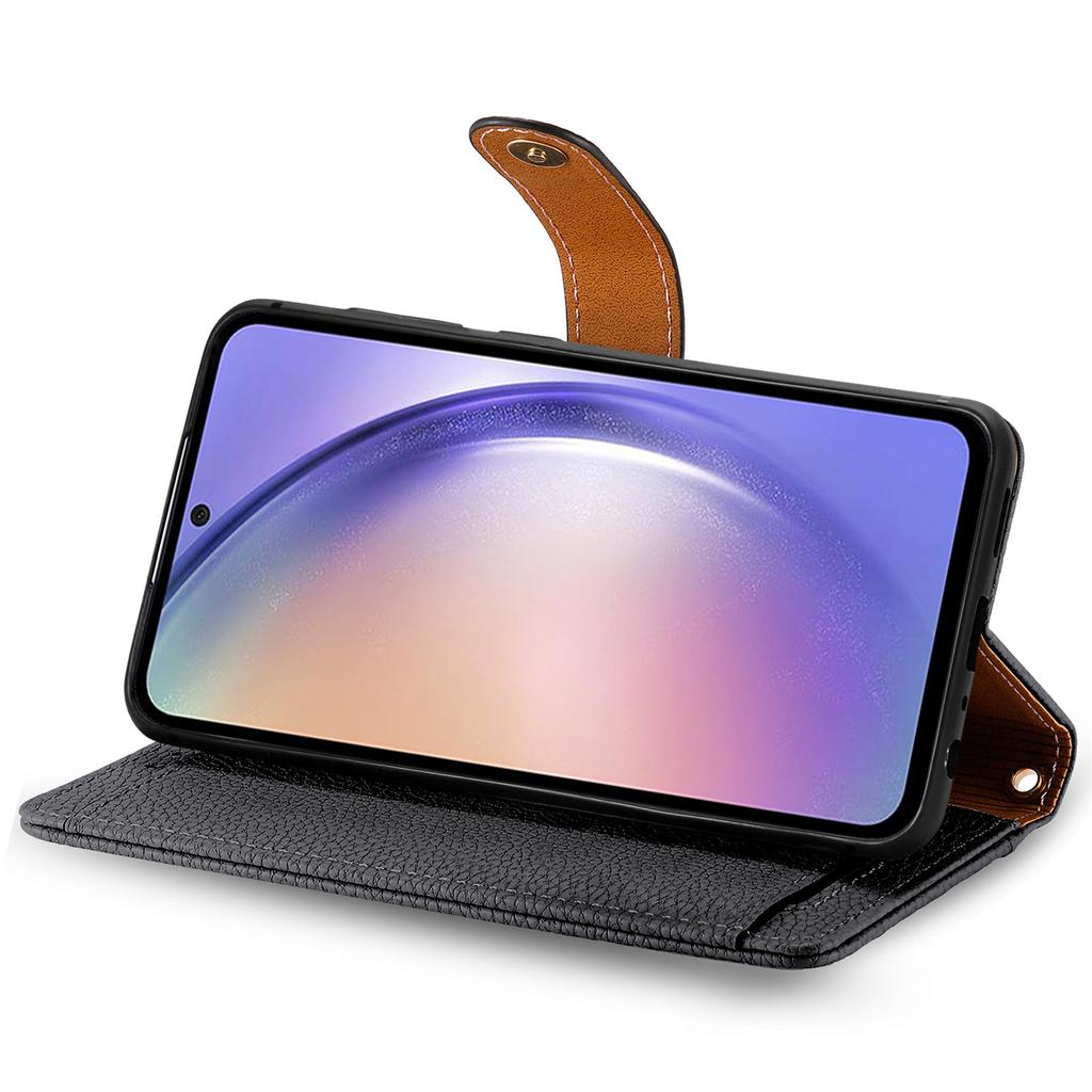 Für Samsung Galaxy A36 5G Hülle RFID-Blockierung Reißverschlusstasche Leder Geldbörse Handyhülle