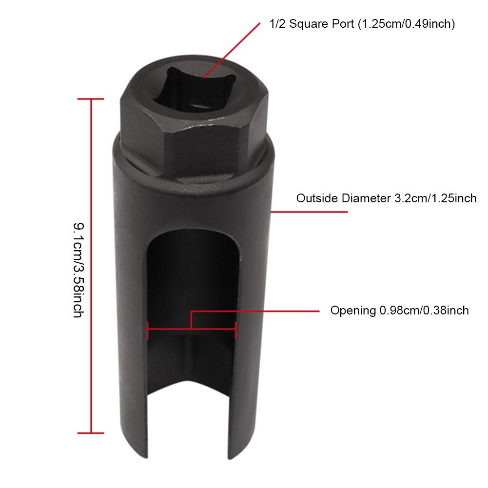 

1/2 приводной торцевой ключ привод для снятия 22 мм универсальный инструмент для установки автоматического датчика кислорода снятие муфты ключ для датчика кислорода