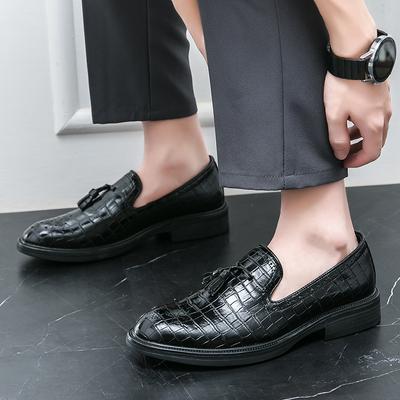 Fashion Buisness Shoes for Men Slip On Brand Casual Shoes Leather Shoes for Men Wedding Party Shoes Outdoor Tassel Men Office Shoes