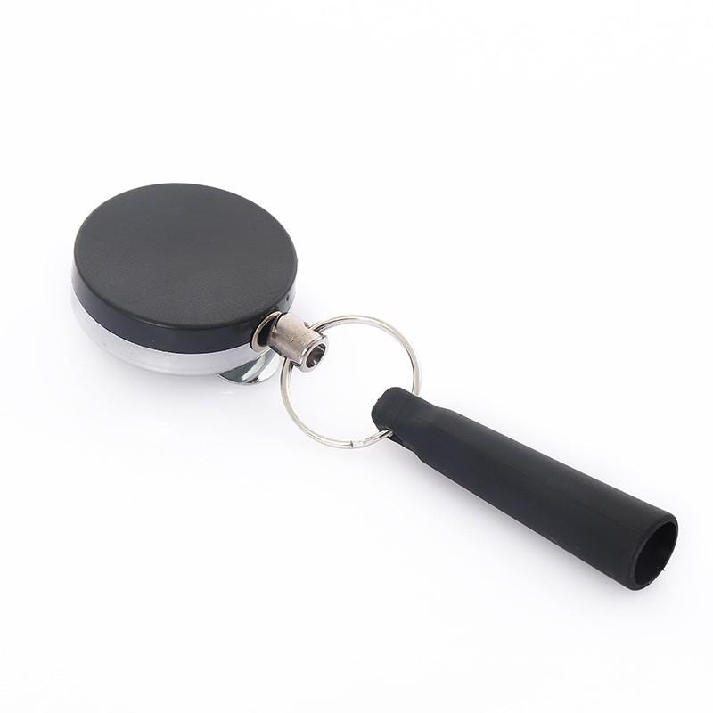 Creative Retractable Keyring Pen Sleeve with Anti-Lost Steel Wire