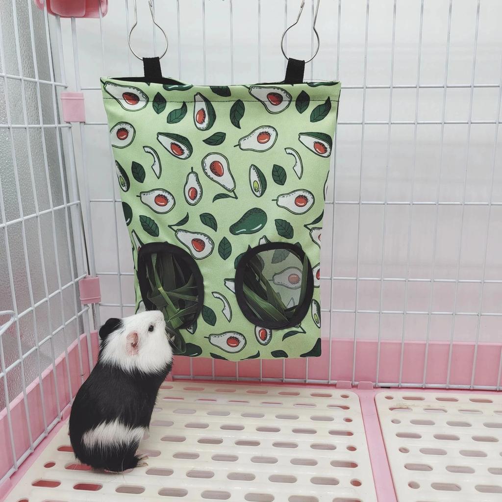 Fütterbeutel für Kaninchen, Meerschweinchen, Hamster, Maulwurf, Futterstrohbeutel, Futterspender für Kleintiere, Futterbeutel, Heimtierbedarf