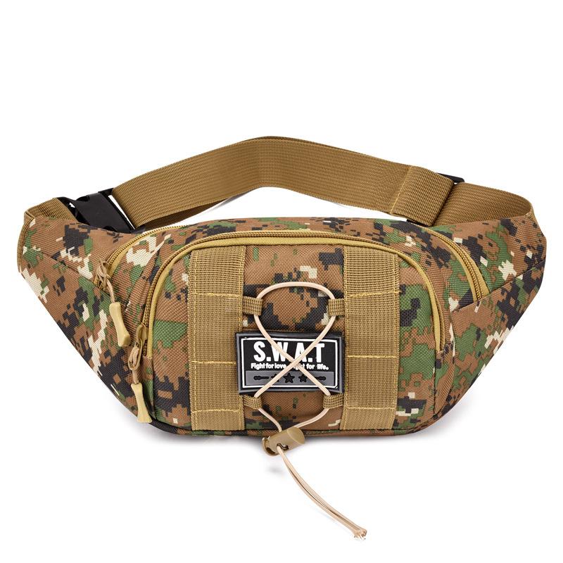 Camouflage Outdoor Mountaineering Fanny Bag Versatile Fashion Trend Shoulder Fanny Bag Running Sports Cycling Messenger Bag Bag