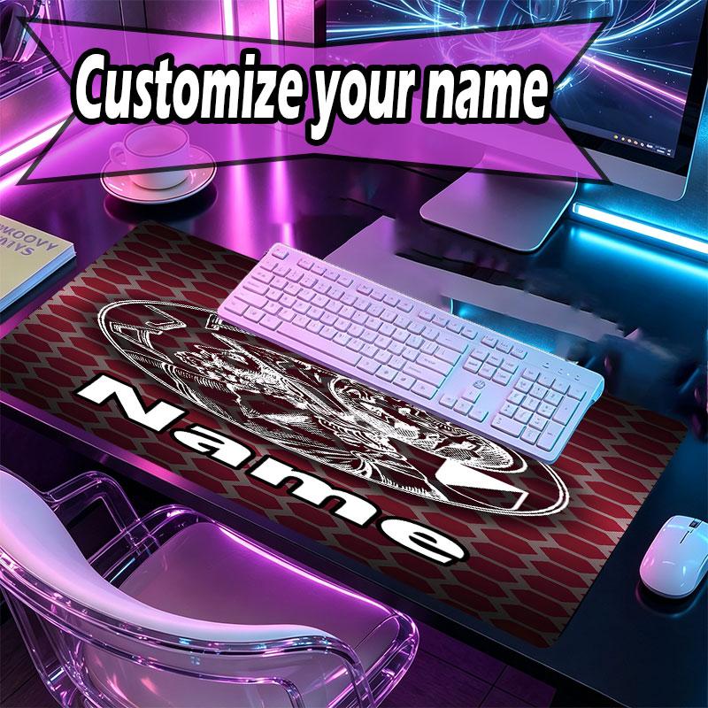Custom Name Personalized Ajax Pattern Mousepad, Laptop PC Desk Mat, Decorative Desk Mat for Home Keyboard Pad Gift