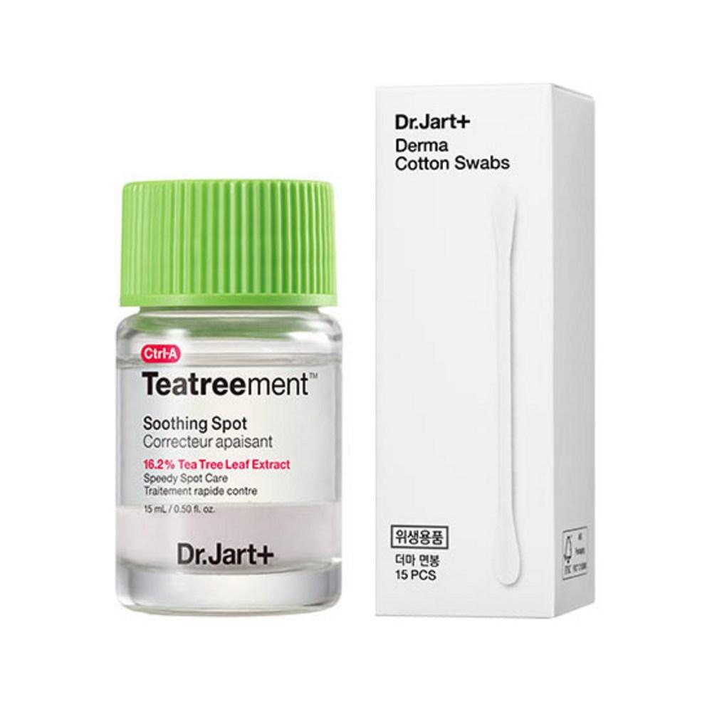 Dr. Jart Control A Tea Treatment Soothing Spot 15ml + Cotton Swab 30p Kit Set, 1 Set