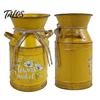 Lightweight Metal Vase Rustic Milk Can with Handle, Vintage Jug for Retro Fresh/Dried/Artificial Flowers, Distressed Flower Container Home Decor