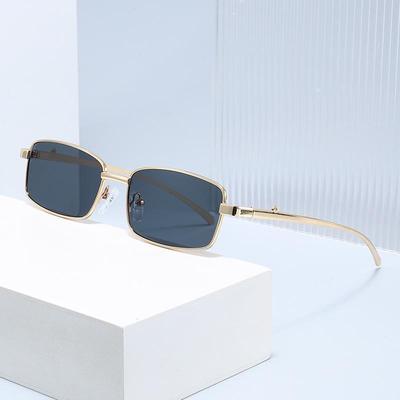 Men's Retro Metal Frame Square Sunglasses - Trendy Outdoor Driving Shades