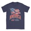 Anniversary USA T Shirt Beach  Fashion TShirts Unisex Cotton O Neck Plus Size Tees ShortSleeved Aesthetic Tops