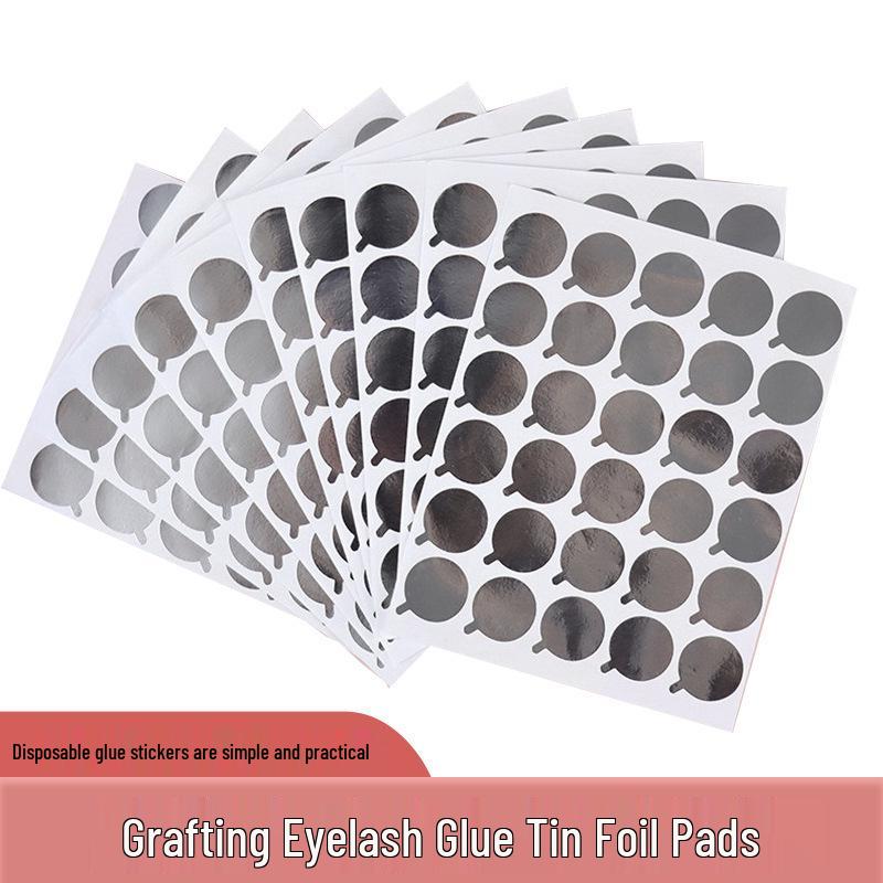 

Eyelash Glue Tin Foil Stickers, 300-Count - Delay Glue Drying with Eyelash Extension Pads Standard
