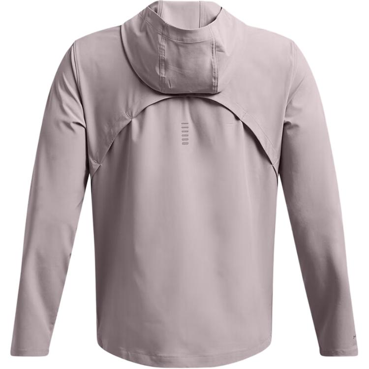 Under Armour FW24 Sports Hooded Zip Woven Jacket Men Jackets Gray Purple 1376794-015