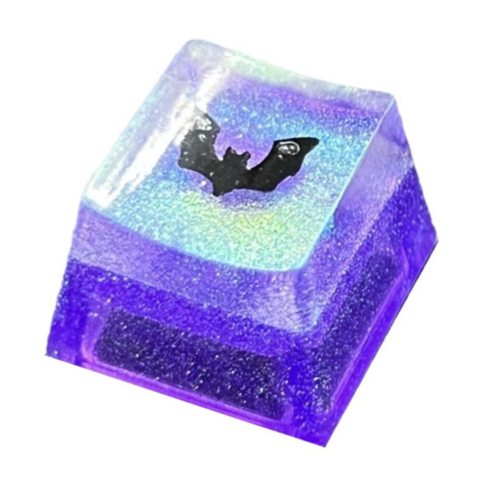 Resin Bat Keycap Novelty Artisan Keycap Handmade Cross Axis Mechanical Keyboard Keycap for Cherry MX Mechanical Gaming Keyboard