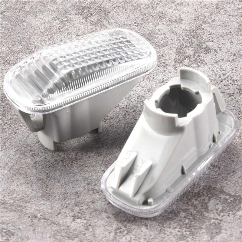 

2Pc Car Side Baffle Turn Signal Light Lamp Shade Shell Cover Housing Fit For Honda Civic 2002- 2005 34301-S5H-T02 білий