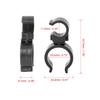 uxcell Pipe Clip Retainer 23.2x44.7mm Plastic Double Hole Holder Clamp Vehicle Fastener Black 5pcs