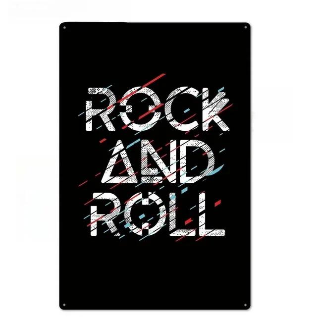 Vintage Rock N Roll Band Plaque Metal Tin Signs  Wall Decoration Art Posters for Man Cave Home Cafe Garden Club Bar