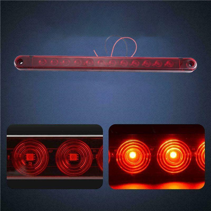 12LED Stop Light Tail 12V Brake Lamp Bar Truck Trailer Lorry Bus Brake Identfication Lights Replacement Parts