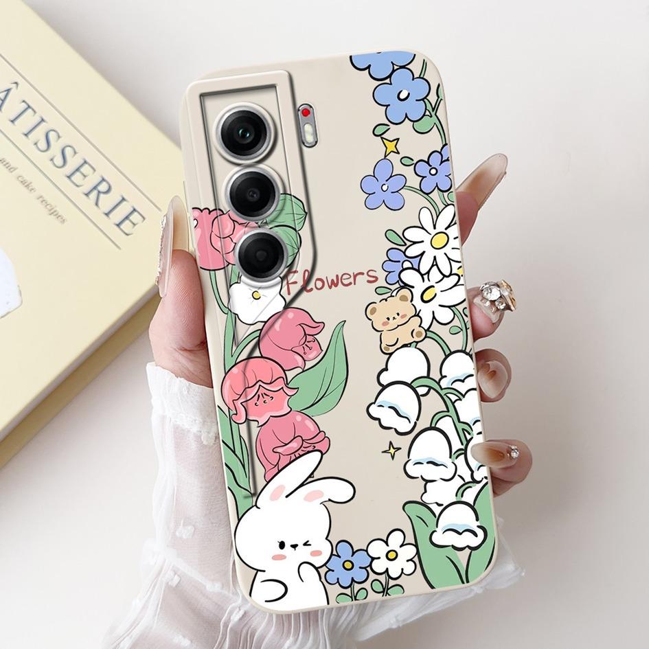 For Tecno Camon 40 Case Camon40 Pro Cover New Fashion Flower Daisy Pattern Soft Silicone Protector For Tecno Camon 40Pro 5G Capa