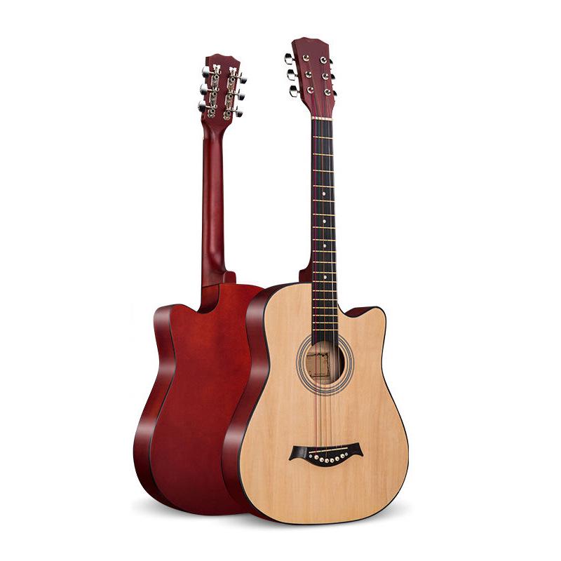 38-Inch Wooden Guitar for Beginners: Folk Practice Instrument for Adults and Students