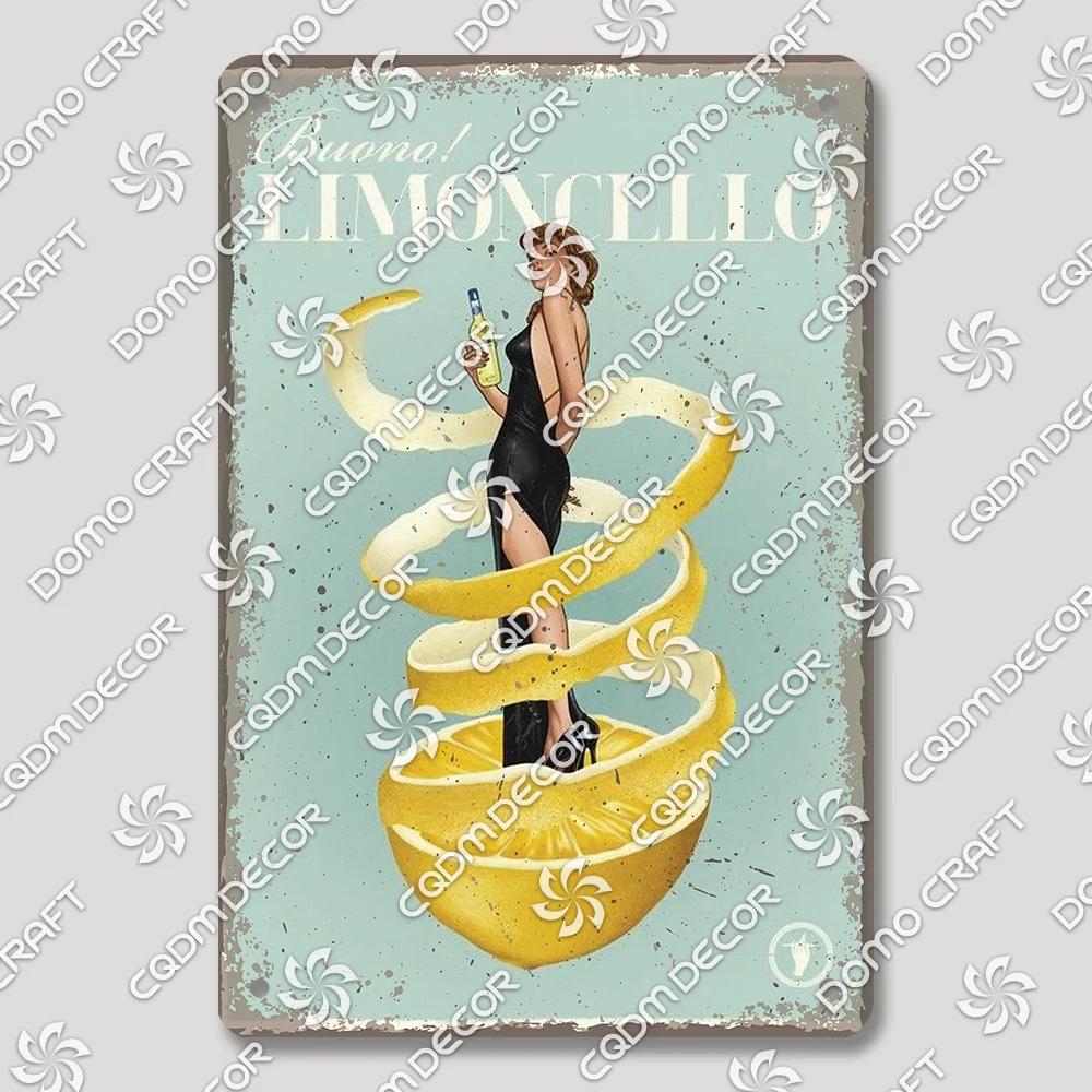 Vintage Drink Metal Tin Sign Wall Decor Mojito Margarita Aperol Spritz Negroni Limoncello  Perfect for Bar Pub Club