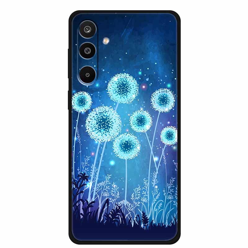 For Samsung Galaxy A36 5G Case Flowers Printed Silicone Phone Cases Cover for Samsung A26 5G TPU Shells A 26 36 Black TPU Coques