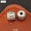 Sterling Silver S999 Ethnic Spacer Beads: Retro Barrel & Ruyi Lock Lucky Beads for DIY Jewelry.