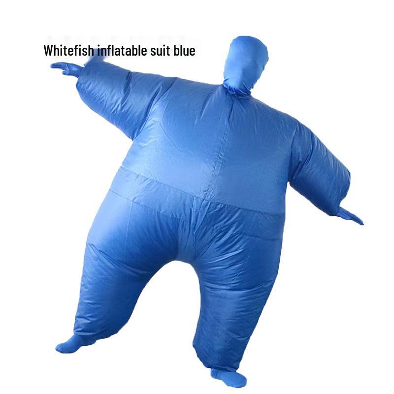 Inflatable White Ninja Sumo Cosplay Costume for Halloween Party