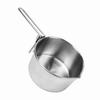 Camping Pot 304 Stainless Steel Portable Camping Kettle with Foldable Handle for Picnic Hiking 1L