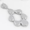 Lightweight Teardrop Crystal Drop Earrings Comfort Wear Triple Dangle Jewelry Teardrop Ear Accessories For Parties
