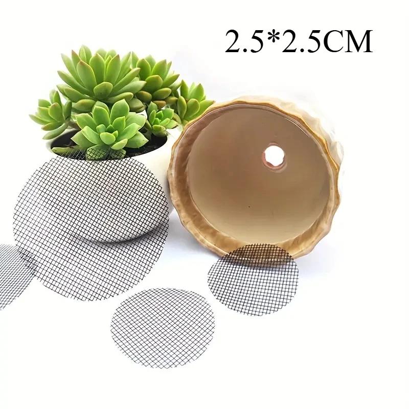 50 Piece Pot Hole Screen Mat, Round Drainage Hole Screen To Prevent Soil Loss, Plant Drainage Screen Gasket, Gardening Supplies