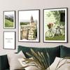 Europa Stadt Fahrrad Berg Wildblumen Blatt Wand Kunst Leinwand Malerei Nordic Poster Und Drucke Wand Bilder Für Wohnzimmer Dekor