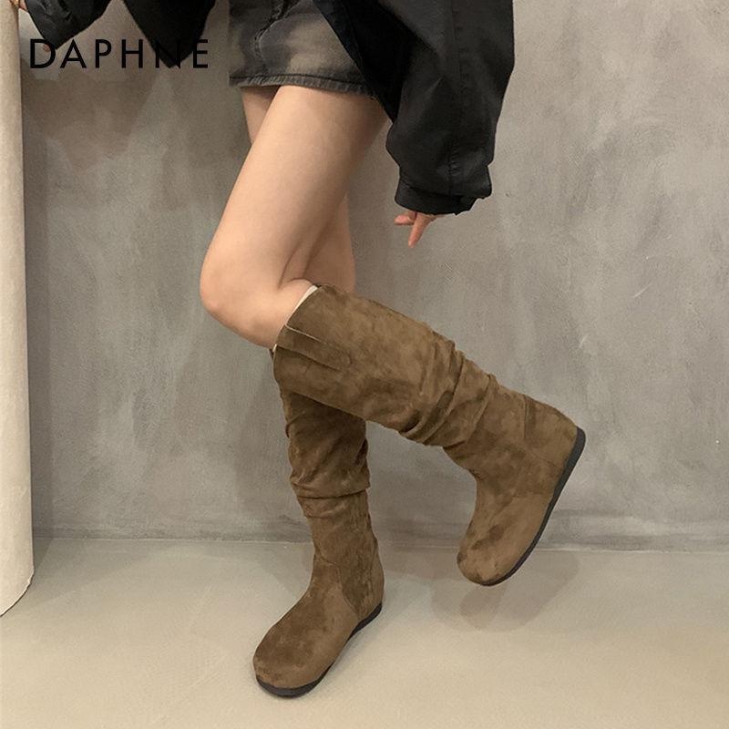 Retro Niche Stack Long Boots: Women's Thick-Soled High-Top French Autumn/Winter Knight Western Boots by Birkenstock