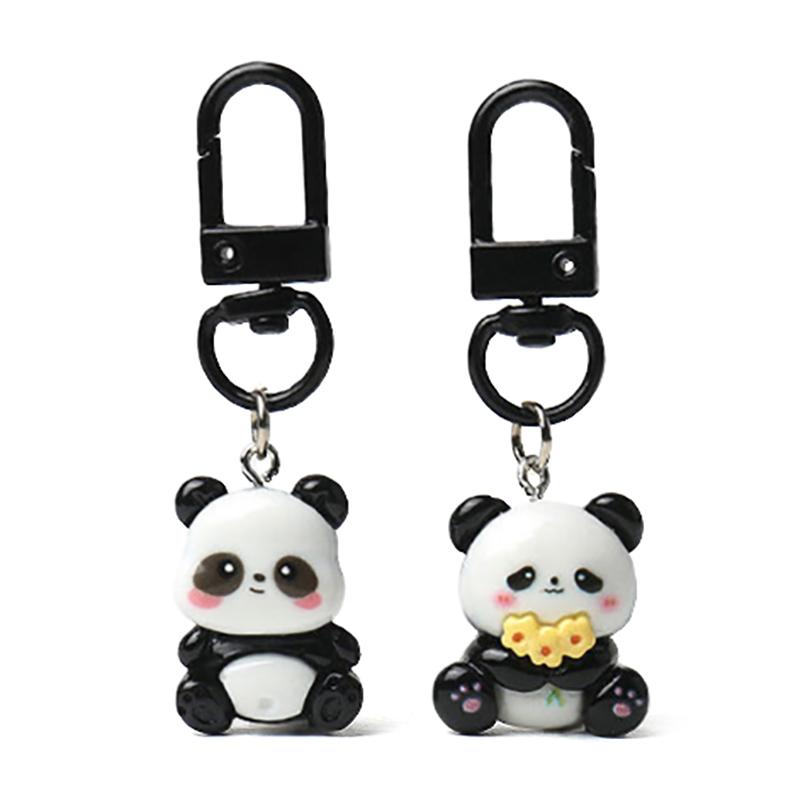 Lovely  Small Panda Animal Keychain Sweet Versatile Backpack Decoration Accessories Creative Simple Pendant Gifts