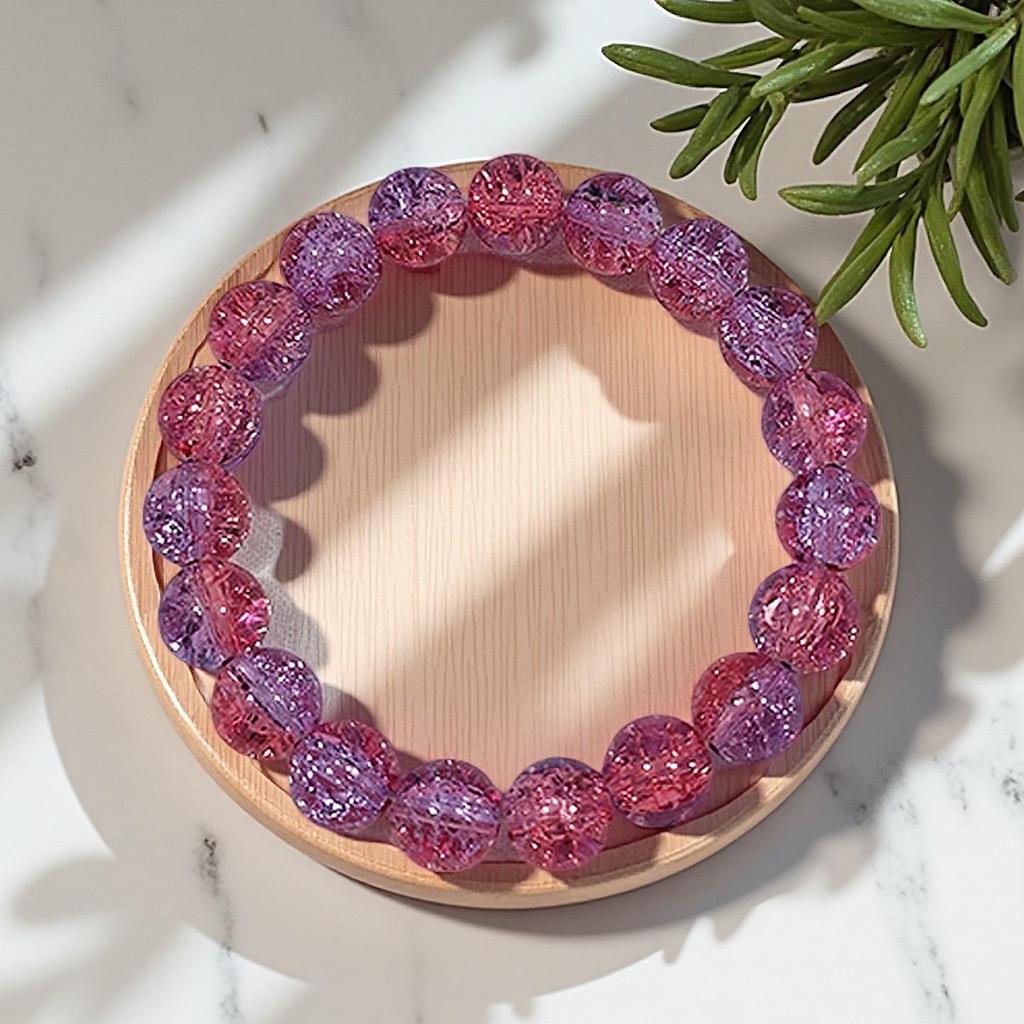 Summer Special Two-Tone Glass Beads Floral Bracelet – Luxurious & Soft Design for Women and Students