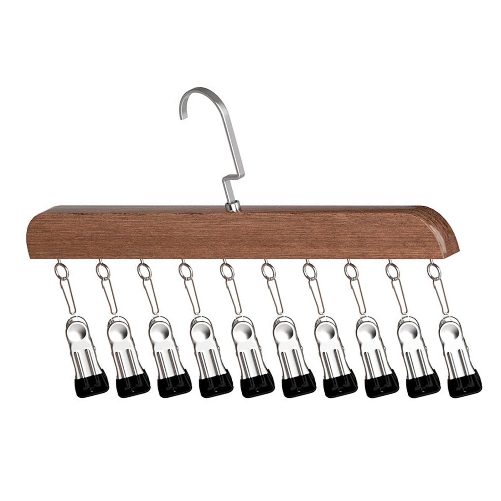 

Wooden Hanger For Hats Clothing Vertical Storage Space Saving Organizers With Stainless Steel Construction A